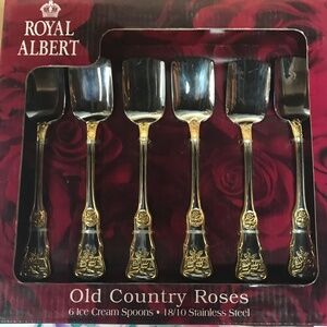 Old Country Rose Ice Cream Spoons